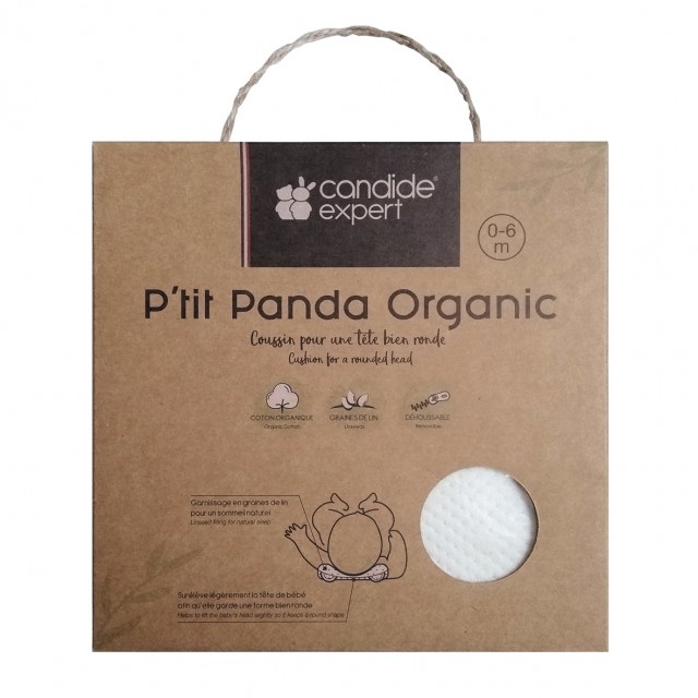 P'Tit Panda βιολογικό μαξιλάρι για καλά στρογγυλεμένο κεφάλι Candide