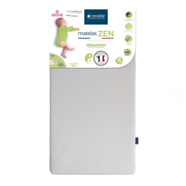 Στρώμα Zen με κάλυμμα μπαμπού Για Κρεβάτι 60X120Cm (10cm Πάχος) Candide