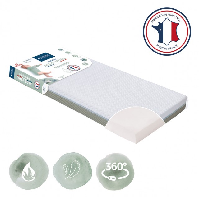 Στρώμα Aloe Vera με Αποσπώμενο Κάλυμμα για Κρεβάτι 60X120Cm (10cm Πάχος) Candide
