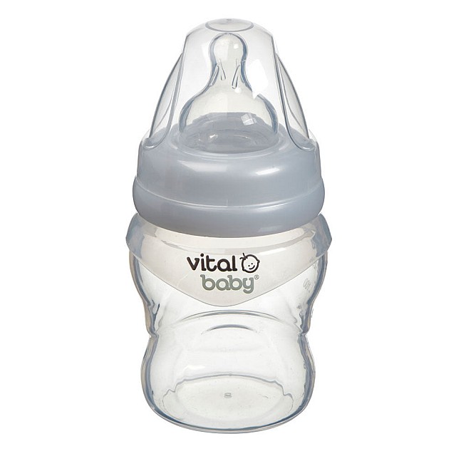 Силиконово шише за подпомагане на храненето 150 мл. Vital Baby
