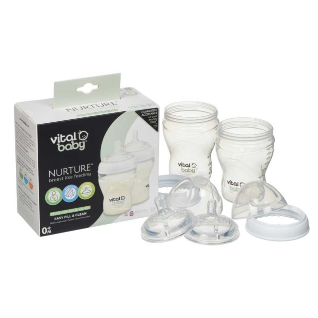 Шишета за хранене 240 ml 2 бр. Vital Baby