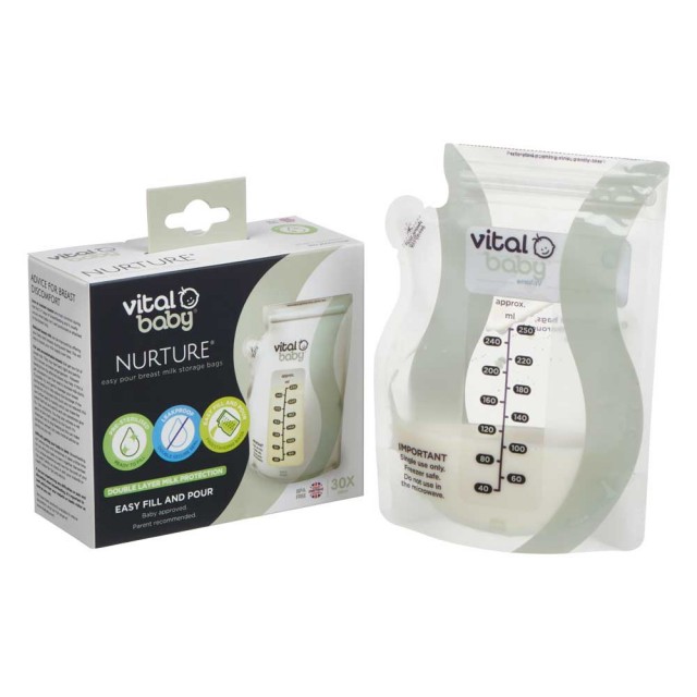 Σακούλες αποθήκευσης μητρικού γάλακτος Vital Baby