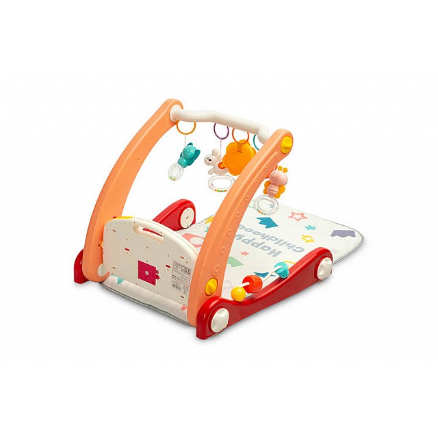 2В1 Проходилка С Музикална Подложка Розова Caretero Toyz