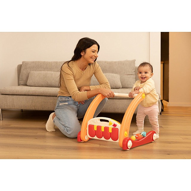 2В1 Проходилка С Музикална Подложка Розова Caretero Toyz