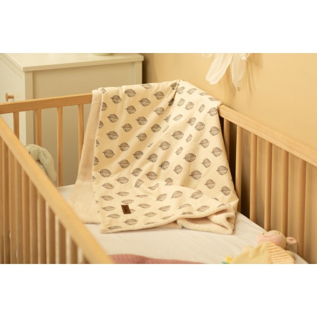 Κουβέρτα Eco 80x100cm Leaves Plush Sensillo