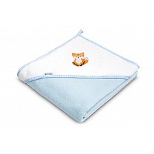 Πετσέτα με Κουκούλα για Μωρό 100X100 Fox Blue Sensillo