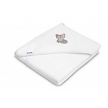 Πετσέτα μωρού με κουκούλα 100X100 Wolf White Sensillo