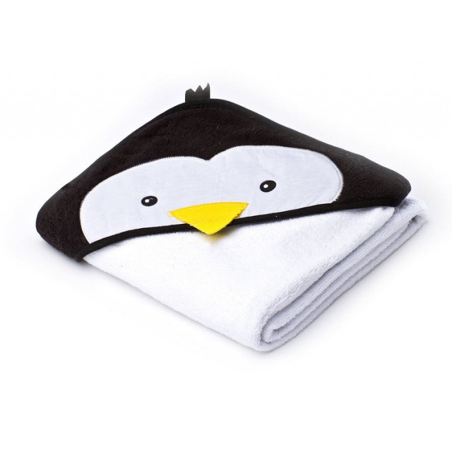 Penguin Bath Towel Water Friends White