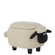 Παιδικό σκαμπό με στήθος - μπεζ πρόβειο
