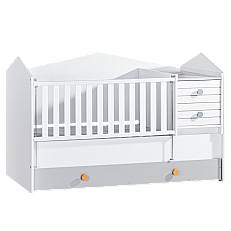 Βρεφική κούνια και παιδικό κρεβάτι 2 in1 BIRD HOUSE 70 x 170