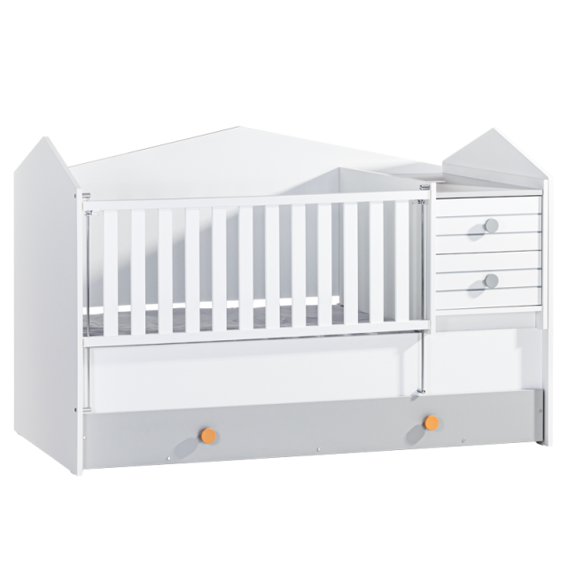 Βρεφική κούνια και παιδικό κρεβάτι 2 in1 BIRD HOUSE 70 x 170