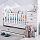 Βρεφική κούνια και παιδικό κρεβάτι 2 in1 BIRD HOUSE 70 x 170