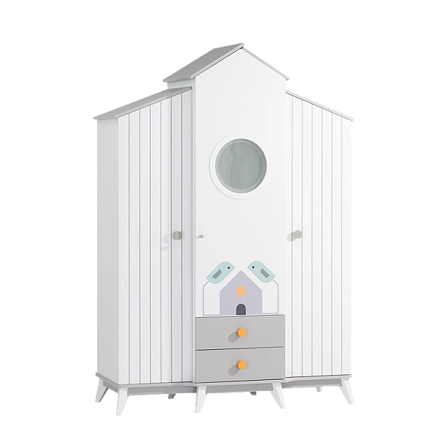 Παιδική ντουλάπα τρίπορτη BIRD HOUSE
