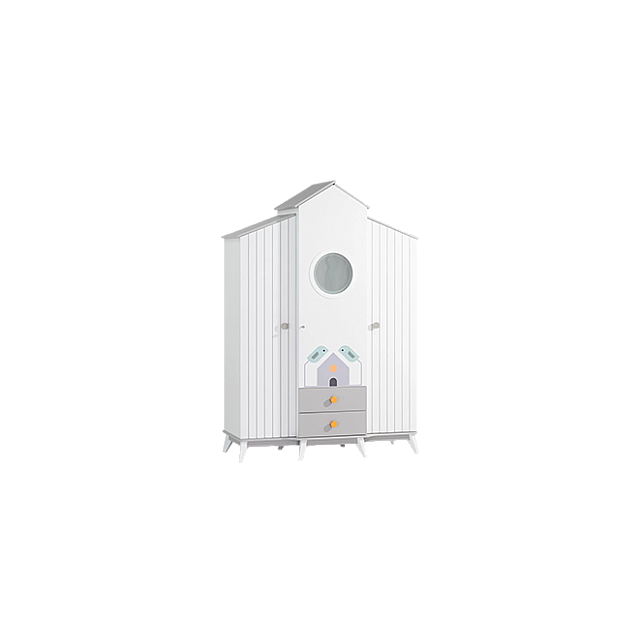 Παιδική ντουλάπα τρίπορτη BIRD HOUSE