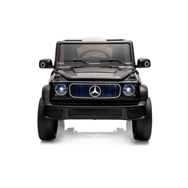 Акумулаторен джип Mercedes EQG черен EVA, кожена