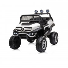 Ηλεκτροκίνητο τζιπ Mercedes UNIMOG λευκό EVA, δερμάτινο