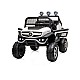 Акумулаторен джип Mercedes UNIMOG бял EVA, кожена