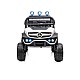 Акумулаторен джип Mercedes UNIMOG бял EVA, кожена