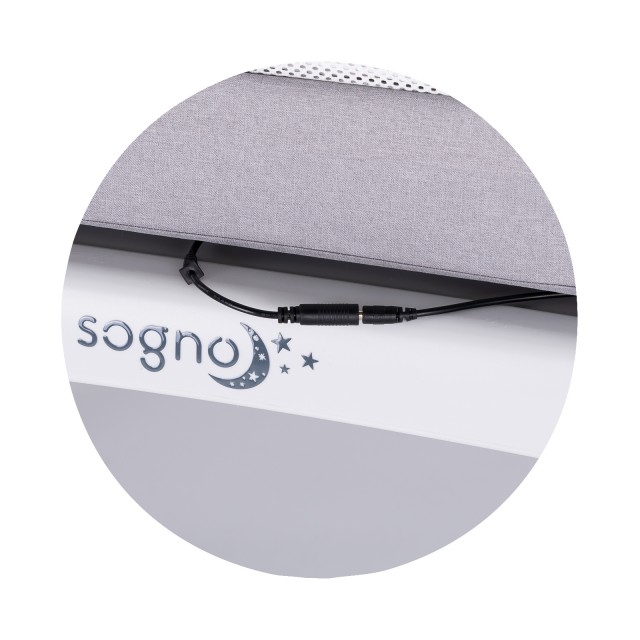 Παρκοκρέβατο με οθόνη LED "Sogno" γκρι