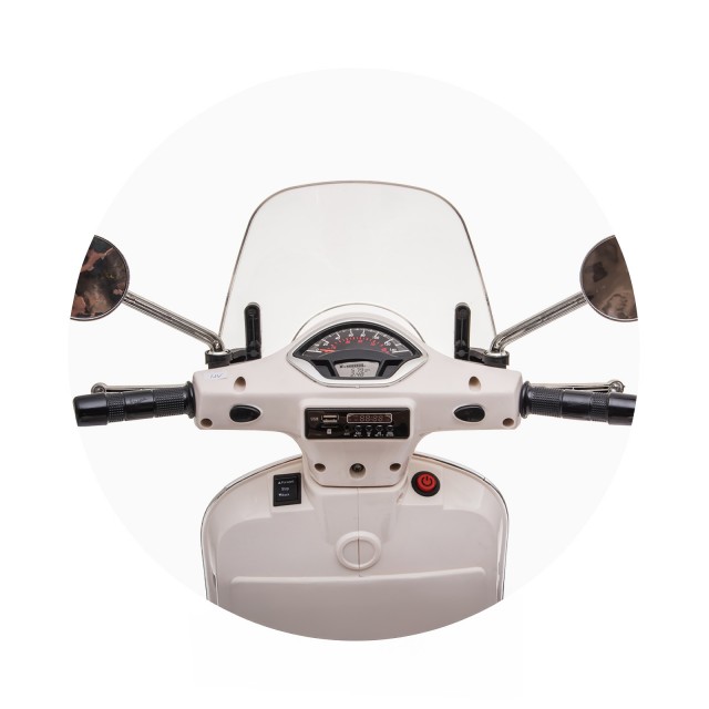 Ηλεκτρική μοτοσικλέτα Vespa GTS Super λευκή