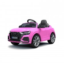 Ηλεκτροκίνητο αυτοκίνητο AUDI RSQ8, EVA ελαστικά, δερμάτινο, ροζ