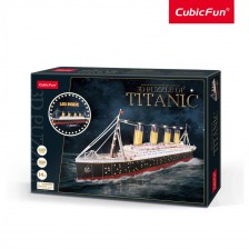 CubicFun Παζλ 3D Πλοίο Titanic 266 τεμ. LED inside