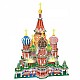 3D Puzzle Καθεδρικός Ναός του Αγίου Βασιλείου (Ρωσία) 224 ώρες. LED εσωτερικά