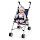 BAYER BUGGY καρότσι κούκλας μπλε με μονόκερο 27x51x55cm.