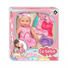 LT κούκλα που ουρεί Le Bebe 40 εκ. με γιογιό και ρούχα