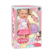 LT Squealing κούκλα με μαλλιά LE PETIT BEBE