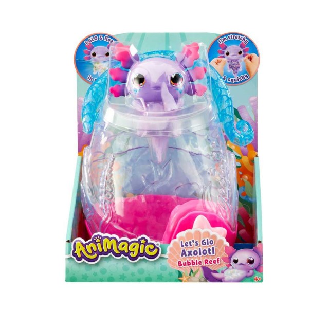 ANIMAGIC Aquatic Friend Axolotl with Bubble Reef Aquarium