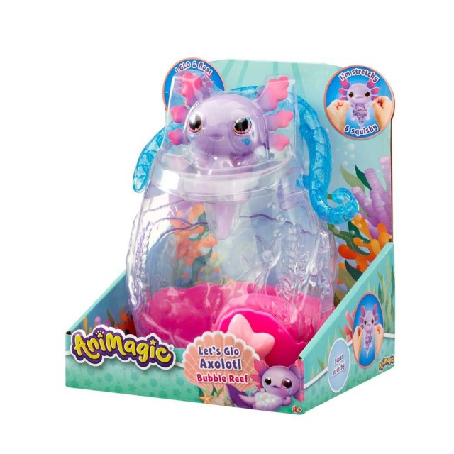 ANIMAGIC Aquatic Friend Axolotl with Bubble Reef Aquarium