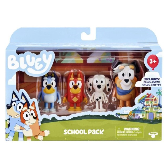 BLUEY Επιστροφή στο σχολείο 4 φιγούρες