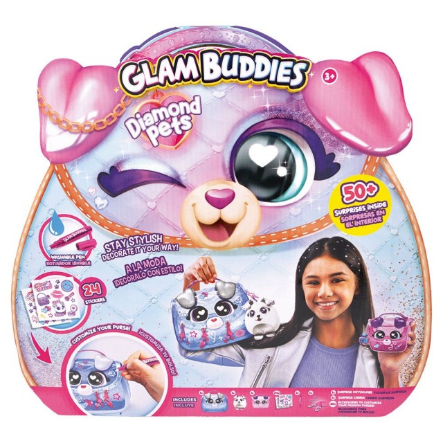 Τσάντα Glam Buddies με διαμάντια και πορτοφόλι