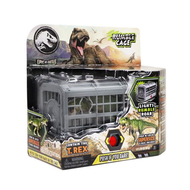 JURASSIC WORLD Δεινόσαυρος T Rex σε κλουβί