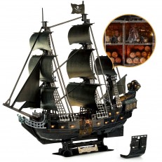 CubicFun Παζλ 3D Queen Anne's Revenge 293 τεμ. με LED φώτα