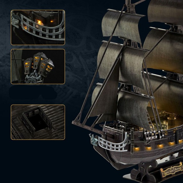 CubicFun Puzzle 3D Queen Anne's Revenge 293h. με φώτα LED