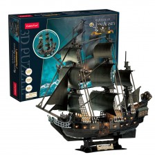 CubicFun Παζλ 3D Queen Anne's Revenge 293 τεμ. με LED φώτα