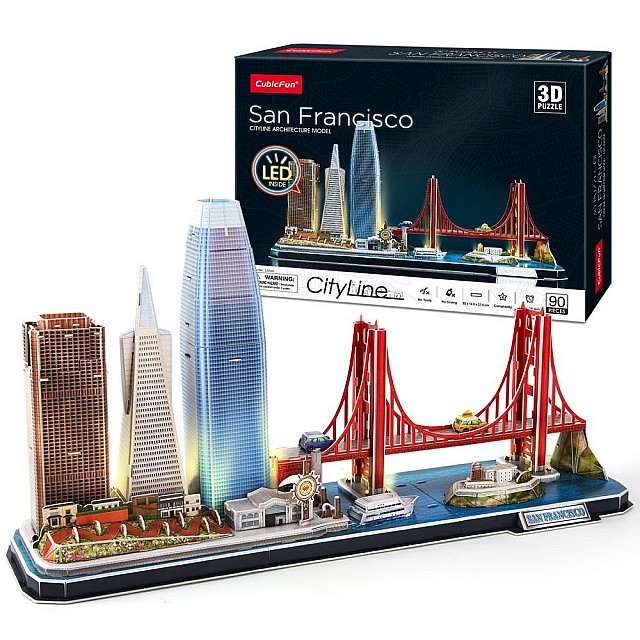 CubicFun Puzzle 3D Cityline San Francisco 90h. με φώτα LED