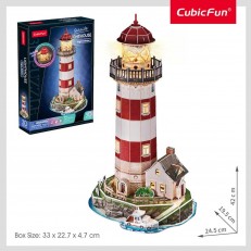 CubicFun Παζλ 3D Φάρος Night Edition 72 τεμ. με LED φώτα