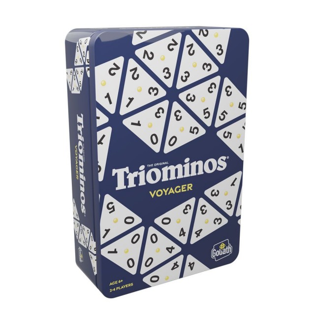 Ταξιδιωτικό παιχνίδι Goliath Triominos σε μεταλλικό κουτί