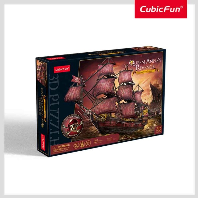 CubicFun Puzzle 3D Ship Queen Anne's Anniversary Edition 391h.