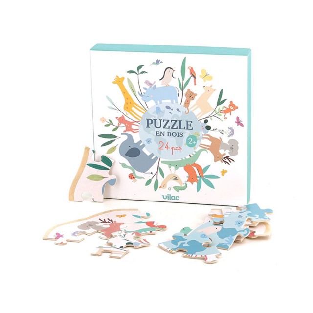 Around the World Puzzle by Sarah Betz Design 24 τεμαχίων