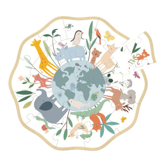 Around the World Puzzle by Sarah Betz Design 24 τεμαχίων