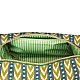 Τσάντα καλλυντικών Coco Samba ρίγα 21,5cm 10,5cm Χρώμα πράσινο