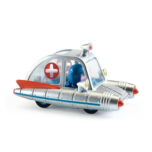 Παιχνίδι καροτσάκι ασθενοφόρου σε σχήμα διαστήματος