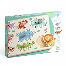 Ξύλινο παζλ Hippo and Company