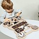 Ξύλινη Πλακέτα Αρκουδάκι GINGER HOME, Πλακέτα Montessori για Λεπτές Κινητικές Δεξιότητες, 30x39 εκ.
