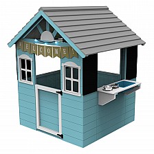 Ξύλινο παιδικό σπιτάκι GINGER HOME με κουζίνα – 110×103×137 εκ.