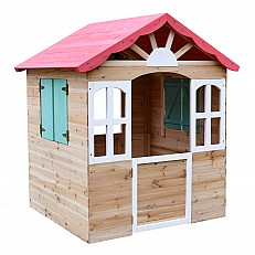 Ξύλινο παιδικό σπιτάκι εξωτερικού χώρου GINGER HOME - για αυλή και κήπο, 115×102×129 εκ.
